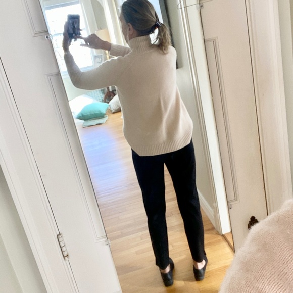 Garnet Hill black straight-leg ponte pants, small, NWT - Picture 4 of 10